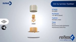 Ороситель спринклерный водяной скрытого типа рефлекс-р