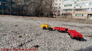 Тест драйв RC модели К701 с прицепами 2птс9 и 2птс12 в масштабе 1/43