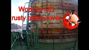 Обзор балкера. Прогулка по палубе судна. Bulker ship overview.
