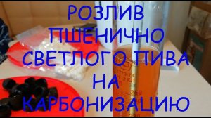 Розлив пшеничного пива на карбонизацию