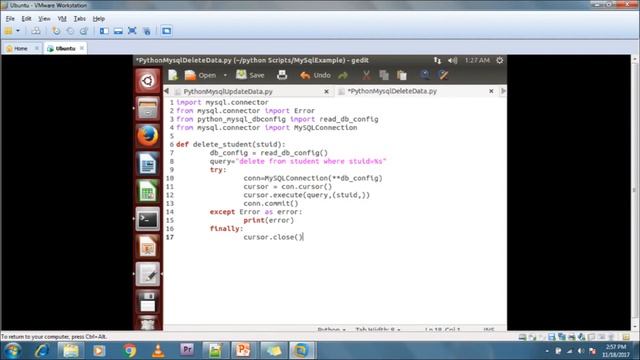 Lesson - 57 : Python Advanced - Python  Database Access : MySQL Delete Data