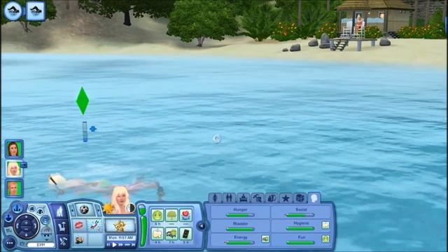 Let's Play The Sims 3 Island Paradise - (Part 3) - Scuba Diving and FREE FOOD! смотреть онлайн