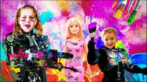 Детское шоу SistersTwister: Магическая школа художников. Измазали всю квартиру в красках .Шок!!!