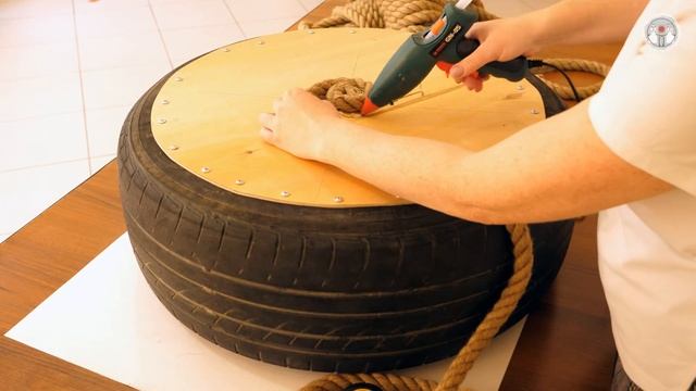 Мастер-класс по изготовлению пуфа из шины смотреть онлайн