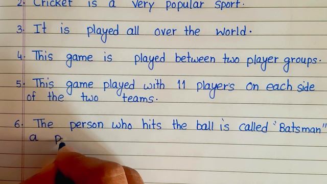 essay on my favourite game cricket 🏏 ||10 lines on cricket in english ||Essay On cricket in english смотреть онлайн