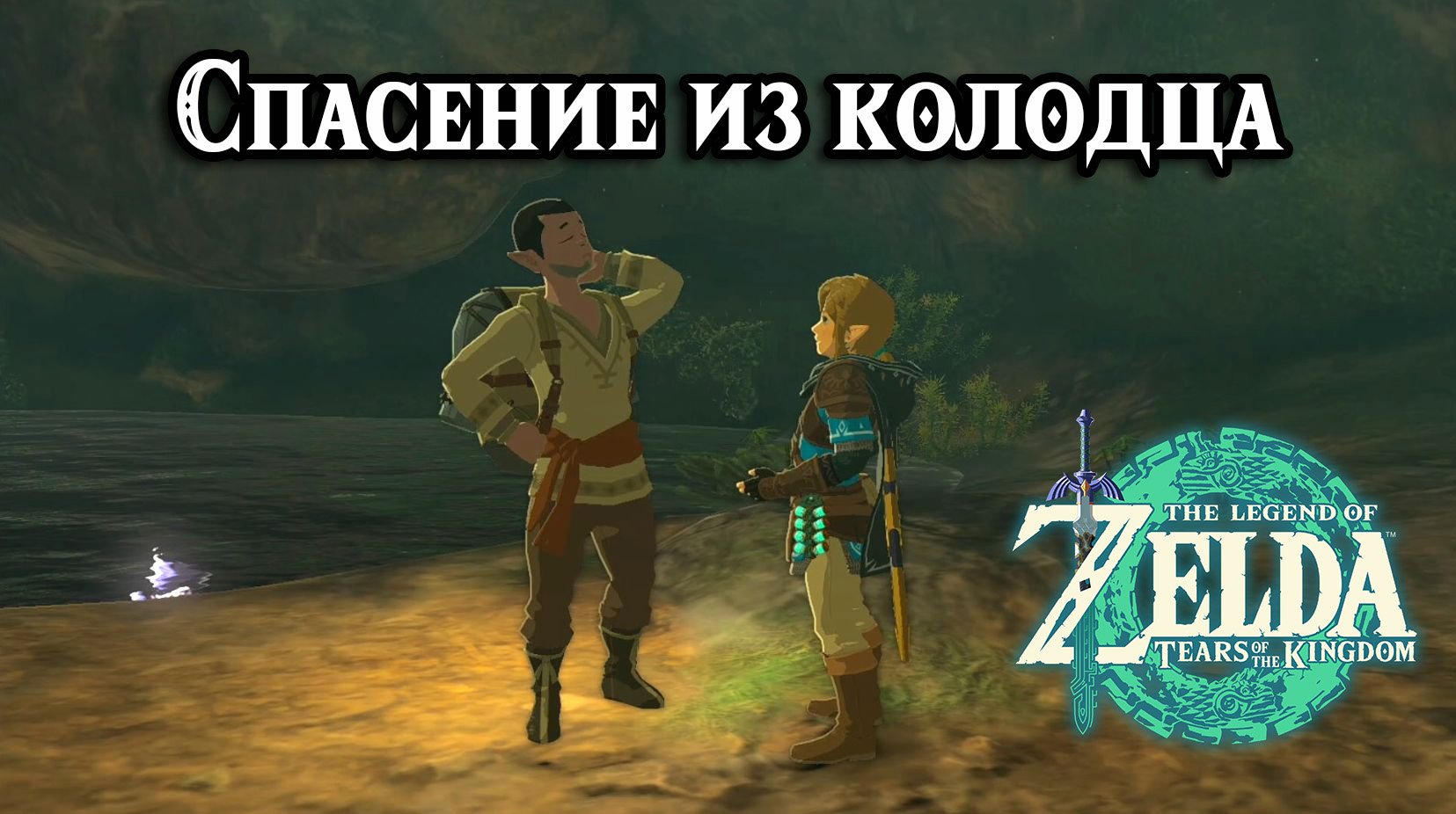 Спасение из колодца. The Legend of Zelda Tears of the Kingdom. Fell into a Well. Nintendo Switch