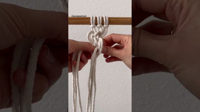 Цепочка "волна" из квадратных узлов #макраме #урокимакраме #diy #macrame
