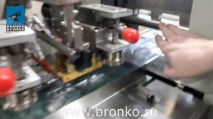 Флоу-пак упаковка. Горизонтальная упаковочная линия ALD-450X. Упаковка губок.