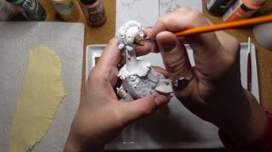 МК ватная игрушка "Гусыня" ( часть 6). DIY spun cotton wool toy "Goose " (Part 6)