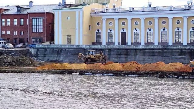 Благоустройство набережной в центре Челябинска 14.03.2020г.