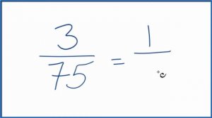 How to Simplify the Fraction 3/75