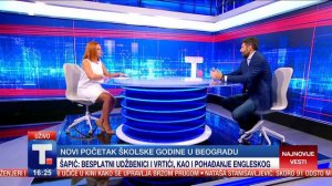 Aleksandar Šapić - Gostovanje u emisiji "Vesti" - Tanjug TV - 31.8.2023.