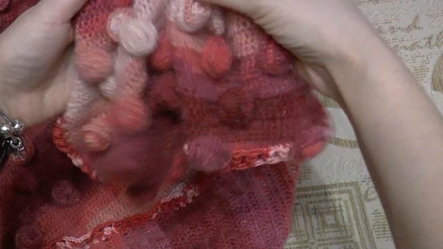 Презентация шарфика с розочками. 163 Розы! Пряжа Alize Angora Gold batik смотреть онлайн