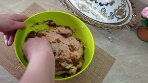 Жареная курица в Грузинской аджики.