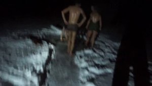 Походная баня зимой