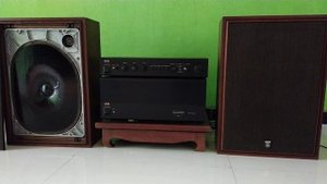 Yamaha NS-230 analog sound pure 32 bit natural sound with adcom 555 MK ll