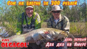 СОМ 30 кг на блесну за 300 руб. Два дня на Амуре (день первый)