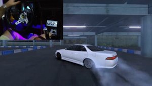 Assetto Corsa drifting Toyota Mark II JZX90 on Shinjuku Kart Park w/Wheel G27