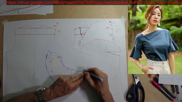 Modelado de blusa. Моделирование блузки смотреть онлайн