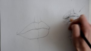 как нарисовать губы карандашом поэтапно
