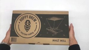 Двухвальцовая мельница для солода Hoppy Brew с бункером и подставкой