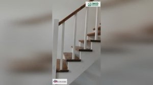 Русская лестница. Монтаж деревянной лестницы К 001.