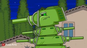 KV-44 vs Zombie Super Mutant. Steel Monsters. Cartoons About Tanks