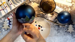 Мастер класс по росписи новогоднего шара. DIY Christmas Bauble Tutorial.