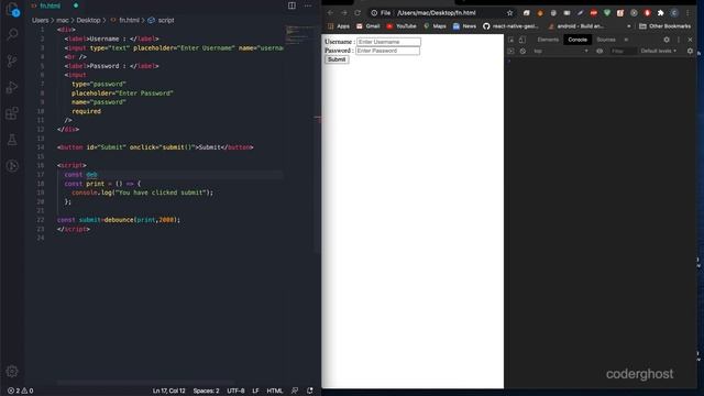 Debounce function in Javascript смотреть онлайн