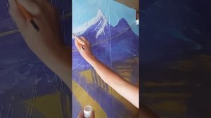 Рисуем на стене. ЧАСТЬ 1. Как расписать стену в стиле Прованс. Рисуем горы.