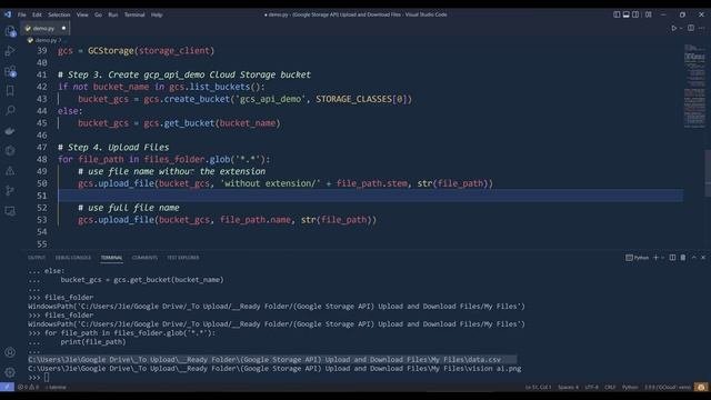 Upload, Download, And Delete Files From Google Cloud Storage Using Cloud Storage API In Python