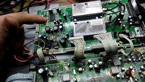 Ремонт телевизора Sanyo Выгорел аудио процессор часть 3