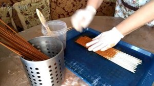 Пасхальная корзинка .Часть 2.Покраска бумажной лозы.