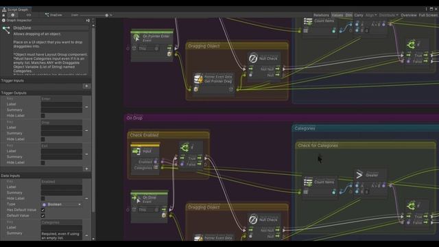 Simple Drag & Drop Subgraph (Unity Visual Scripting)