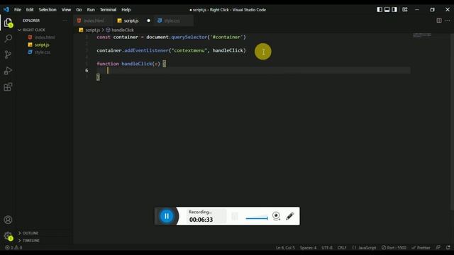 Right Click Menu || HTML CSS JS