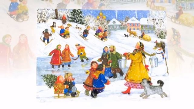 Новогодняя сказка художника Елены Уваровой, музыка Шаинского "Вальс снежинок" смотреть онлайн