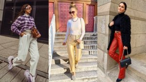 МОДНЫЕ КОЖАНЫЕ БРЮКИ 2022-2023💖 ИДЕИ ТРЕНДОВЫХ ОБРАЗОВ С КОЖАНЫМИ БРЮКАМИ