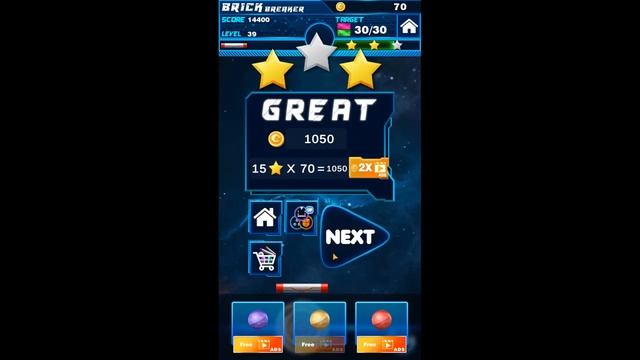 Brick Breaker Cyber, 36-40 уровень ? смотреть онлайн