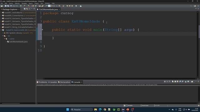 Aula 014 – Entrada de Dados tipo String e Inteiro com Scanner - Exercício 03 | Desafio Exercício 0 смотреть онлайн