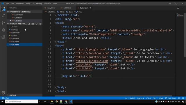 HTML Tutorial: Img and Anchor tags | Web Development Tutorials #6