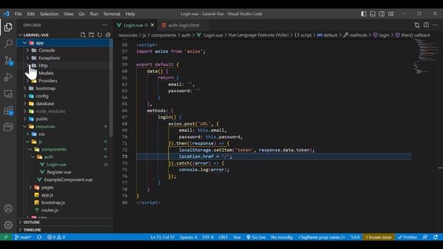 Lesson 5 Laravel And Vue Auth Login