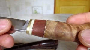 Рукоять из сувеля березы через 2,5 года пользования.