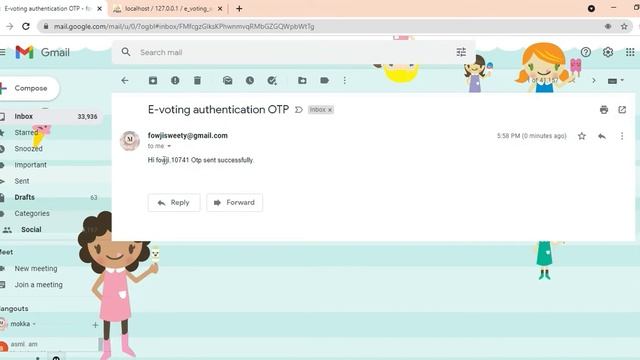 eVoting Django Python : Mail OTP Verification System