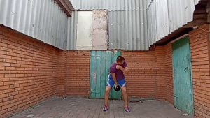 Тренировка рывка гири 24 кг. 10 минут. Работаем))
