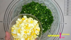 Жареные ПИРОЖКИ НА КЕФИРЕ с зеленым луком и яйцом! Рецепт быстрого теста БЕЗ ДРОЖЖЕЙ!