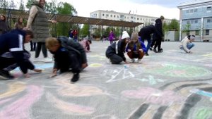 Жители Пушкинского приняли участие в акции "Рисунок Победы"