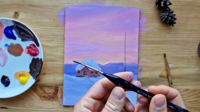 ЗИМОВИЙ СВІТАНОК |Урок малювання з поясненнями? смотреть онлайн