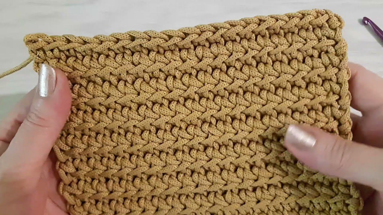 Узор крючком. Подробный м.к. для новичков. смотреть онлайн