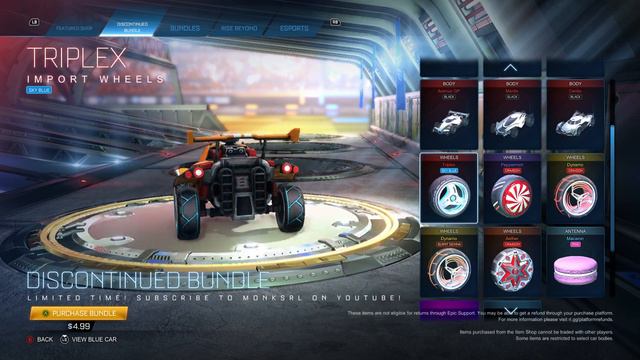 THE DISCONTINUED BUNDLE IN ROCKET LEAGUE!