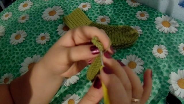 Вязание крючком Носки 9 лет часть 1.